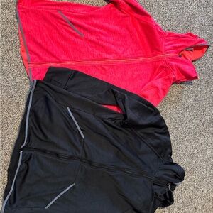 Hot pink and Black Zip-Up Hoodies